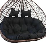 Doppelschaukel für den Außenbereich, mit Kissen für 2 große Hängematten (170,2 x 119,4 cm) – bequemer & hängender Schaukelsitz für Terrasse, Garten, Balkon, Entspannung