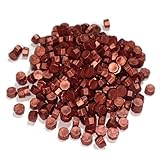 Wachs Achteckig Wachssiegel Stempel, 500 Stück siegelwachs Perlen, für Vintage Siegellack und Brief, Einladungen, Karten, Paket Geschenk (Burgunderrot, 500)