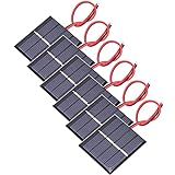 GTIWUNG 6 Stück 3V 0.3W 65X48mm Mikro-Mini-Solar-Panel-Zellen Sonnenkollektor für Sonnenenergie, Heimwerken, DIY, Wissenschaft Projekte - Spielzeug - Akku-Ladegerät