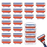 24 Stück Fusion 5 klingen Ersatzklingen für Fusion-5 Rasierer,Nassrasierer 24 Stück, kompatibel mit Nassrasierer Herrenrasierer-Geschenk für Manue