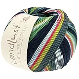 LANA GROSSA Landlust die Sockenwolle | Sockengarn aus Merinowolle in verschiedenen Farben | Handstrickgarn aus 80% Schurwolle (Merino) & 20% Polyamid | 100g Wolle zum Stricken & Häkeln | 420m Garn