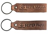 ANKERPUNKT Beste Mama & Bester Papa Schlüsselanhänger Set
