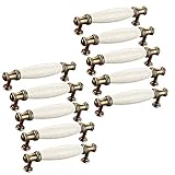 EBETA 10er Schrankgriffe Bogengriffe Keramik Griffe Türgriff Retro Möbelgriff Schubladegriff Möbelknöpfe Bohrlochabstand 96 mm
