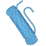 NorthPada 10 mm 20 Meter Nylon Statisches Felskletterseil Höhlenerkundungsseil Abseilseil Rettungsseil Boot-Seil Anker-Dock-Leinen Baum-Zugseil Hebezeug-Abspannleine Reflektierend Blau