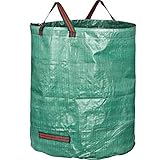 GardenMate 1X 272l Gartensack Laubsack Gartenabfallsack stabil - Gartensäcke für Gartenabfälle - Laubsäcke Rasenschnitt - Grünschnittsäcke faltbar, groß, robust aus Polypropylen-Gewebe 150GSM