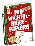 100 Wichtelbriefpapiere. 100 Wichtelbriefpapiere in 25 Designs und Umschlag zum Falten auf der Rückseite, mit 100 Siegelstickern und kurzer Anleitung