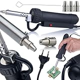 Rosfix Entlötpistole 350W – Elektrische Entlötpistole mit Absaugung | 350W Elektromagnetische Leistung | 30W Heizleistung | Inkl. 3 Düsen | Für feine Lötarbeiten