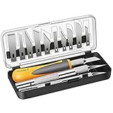 ‌MulWark Exacto Messersatz | Bastelmessersatz | 16-teiliges Präzisions-Bastelset mit extrem scharfen Messern für Holz, Basteln, Leder, Scrapbooking & Modellbau‌