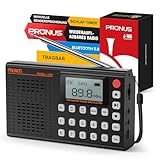 PRUNUS J-168 FM/AM/SW Weltempfänger Radio Klein Unterstützt Manueller Preset