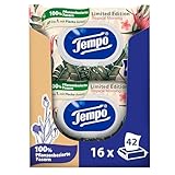 Tempo Feuchtes Toilettenpapier Mein Verwöhnmoment Limited Edition - wechselnde Designs, Ohne Farbstoffe, Wiederverschließbar, Vorteilspack, 16 x 42 Feuchttücher