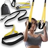 Retoo Schlingentrainer Set mit Beutel für Krafttraining und Functional Training, Sling Trainer mit Griffen für Zuhause, Indoor & Outdoor, Home Training und Workout, Trainingsband, Ganzkörpertraining
