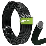 Fepro® Spanndraht 3,1 mm x 55 m, schwarz, verzinkt und kunststoffbeschichtet - witterungsbeständig, ideal für Maschendraht, Wildzaun, Garten oder basteln