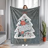 Fleecedecke Weihnachtsstil Decke Couchdecke Weiche Flauschige Geschenk Decke, Weiche Dicke Decke Als Sofadecke,Übergroße Warme Super Weiche Decke, Schlafdecke Tagesdecke 130X150Cm