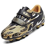 Unitysow Fußballschuhe Jungen Professionelle Fussballschuhe Kinder Athletics Trainingsschuhe Sportschuhe Mädchen Outdoor Spikes Football Schuhe,Gelb,Gr.33