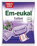 Em-eukal Salbei Hustenbonbon zuckerhaltig Großbeutel 150g – Aromatisch und kräuterig-frisch mit feinem Salbeiextrakt und hochwertigen ätherischen Ölen – Mit Vitamin C (1 x 150g)