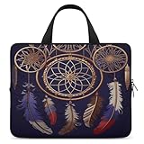 Laptoptasche, ultradünn, amerikanischer Traumfänger-Druck, Laptop-Tragetasche, tragbare Kuriertasche für Arbeit und Reisen