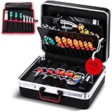 PARAT CLASSIC KingSize | Werkzeugkoffer für 50 Werkzeuge | inkl. BASIC Roll-Up Case 8 | Aluminium Werkzeugkiste mit X-ABS Schale & Bodenschale | Werkzeugbox mit Teleskopauszug & Rasterscharniere