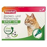 BEAPHAR - Zecken- Und Flohschutz Spot-ON Für Katzen - Für Katzen Ab 3 Monate Geeignet - Repellent Gegen Flöhe, Zecken Und Mücken - Sofortige Wirkung - Bis Zu 12 Wochen Schutz - 3 Pipetten Je 0,8 ml