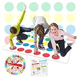 Twisting Spiele, Twisting Game für Kinder & Erwachsene, Balance Floor Spiel Pad,Bodenspiel mit Spielmatte,Teamspiel,Familienspiel,Lustiges Spiel für Kindergeburtstage,Partyspiel für Familien