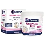 Canosept Augenpflege-Pads für Hunde 100 Stück - Augenpflege Hund und Tränenfleckenentferner Hund – Augenreiniger für Hunde mit beruhigendem Aloe Vera Extrakt, schonende Hundepflege