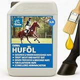 Huföl Pferd Kanister 2500ml Huffett Pferde I Hufpflege für Pferde Schnelle Hilfe für trockene Hufe I Huföl Pferd mit Pinsel auftragen I Hufbalsam mit Wallnussöl I Strahlfäule Strahlmittel Huf Gel Öl