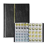 Dzmuero Numismatischer Ordner zur Aufbewahrung von Münzen, 10 Seiten, kann 250 Münzen für 1 Stück aufbewahren (schwarz)