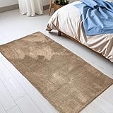 Garronda Teppich Wohnzimmer Beige 80 x 150 cm – Kurzflor Bettvorleger Schlafzimmer & Kinderzimmer, Läufer Flur und Kinderzimmer GD‑0145