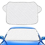 Auto Windschutzscheiben Abdeckung,Sonnenschutz Auto Frontscheibe,Winter Frostabdeckung,Schnee EIS Frost Staub UV, für SUV LKW Auto Groß Oder Klein(150x93cm)