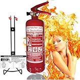 Brandengel Premium Autofeuerlöscher 2kg Pulverlöscher Feuerlöscher, LKW PKW Motorrad KFZ EN 3 Messingarmatur Manometer Halterung ABC 4LE (Mit Prüfnachweis u. Jahresmarke)