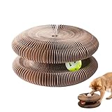 Kratzbretter Für Wohnungskatzen - Faltbares Magisches Organ Kratzspielzeug - Interaktive Schleifklaue Kratzspielzeuge Für Katzen | Für Krallenwetzen Spielen Gegen Langeweile Mentale Und Körperliche Be