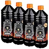 Petroleum für Petroleumheizung Petroleumofen Petroleumlampe Petroleumlampen Kamin Heizung Kerosin Reiniger Lampe Lampen Petrolium 4 Liter Flameup
