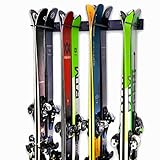 StoreYourBoard Ski-Wandhalterung für 8 Paar Skihalterungen für Heim- und Garagen-Ski aus Stahl (Schwarz)