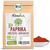 Bio Paprika edelsüß gemahlen (500g) | edelsüßes Paprikapulver mild-pikant und aromatisch | für herzhafte Speisen | vom Achterhof
