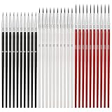 Prasacco 30 Stück Feine Pinsel Set,Detailpinsel 3 Größen #0#00#000 Pinsel Set mit Feiner Spitze Kleine Pinselset Feine Detail Pinsel Winzige Pinsel Miniatur Künstlerpinsel für Basteln Gesichtsbemalung