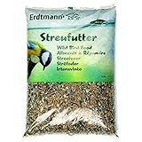 Erdtmanns Streufutter für Wildvögel – Futtermischung mit Sonnenblumenkernen, Hirse & Getreide – energiereiches Vogelfutter für Ganzjahresfütterung – für Garten, Balkon & Futterhaus (10 kg)