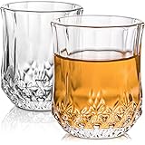 Praknu 6 Schnapsgläser aus Kristall Glas 4cl - Spülmaschinenfest - Standfest dank dickem Boden - Elegantes Vintage Design