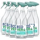 Ecover Glasreiniger Grüner Tee & Grapefruit – Glas- und Fensterreiniger mit pflanzenbasierten, biologisch abbaubaren Inhaltsstoffen, Veganer-freundliche Formel, (6x 500 ml)