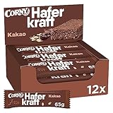 Haferriegel Corny Haferkraft Kakao, Vollkorn & Vegan, Großpackung 12x65g