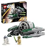 LEGO 75360 Star Wars Yodas Jedi Starfighter Bauspielzeug, Clone Wars Fahrzeug-Set mit Meister Yoda-Minifigur, Lichtschwert und Droide R2-D2-Figur