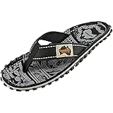 Gumbies Originals - Flip Flops aus recycelten Materialien - profilierte Sohle aus wiederverwerteten Autoreifen, Fußbett aus Canvas-Baumwolle, Baumwoll-Zehensteg - Midnight Black, 43