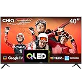 CHIQ TV L40QH7G 40 Zoll QLED TV, HDR10, Rahmenloses Design, Google TV, Google Assistant, Chromecast HDR10 und HLG, Quad-Core A55 CPU, WLAN, DBX-tv,Triple Tuner(DVB-T2/C/S2)