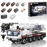 Mould King Technik Kran, APP und ferngesteuertes motorisiertes Kranmodell, 17075 High-Tech motorisiertes LKW-Modell, Bausatz für Erwachsener und Jungen ab 14 Jahren, (3248 Teile)