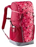 VAUDE Kinderrucksack Jungen & Mädchen Puck Blätter, komfortabler Wanderrucksack Kinder 14L, Wetterfester Schulrucksack mit Regenhülle & Lupe, viel Stauraum