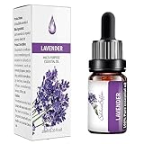 BIO Lavendelöl,100% Naturrein,Ätherische Öle Bio,Aroma Diffuser Öl,Vegan,für einen ruhigen Schlaf und gute Laune,10 ml