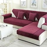 HanDucks Sofaschoner L Form Sofabezug Ecksofa, Couch Sofa Überzug 1 2 3 4 Sitzer, Sofa Überzug rutschfest, Sofa Cover Schutzhülle,Flanell SofaÜberwurf Sofa Auflage