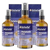 3 Stk. Melatonin 50ml mit Lavendel, Hopfen und Vitamin B6 – Alkoholfrei – Vegane, natürliche Formel für Erwachsene von BIOHERBA