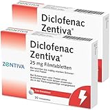Diclofenac Zentiva® 25 mg - 2x 20 St – Schnell wirksame Schmerztabletten – fiebersenkende und entzündungshemmende Wirkung