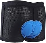 Fueegue Radlerhose Herren mit Sitzpolster Radunterhose Unterwäsche 3D Atmungsaktive Fahrradhose Herren Radunterhose Herren Fahrrad Unterhose