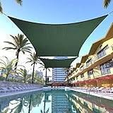 ColourTree Taps12 Sonnensegel, rechteckig, UV-Block, kommerzieller Standard, strapazierfähig, 190 g/m², Grün, 3 x 50 cm