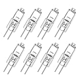 Haraqi G4 halogenlampen，8 Stück 20 Watt G4 Halogen-Stiftsockellampe Kapselglühlampen Halogenlampen, 300lm 2800K Warmweiß Dimmbar [Energieklasse G]